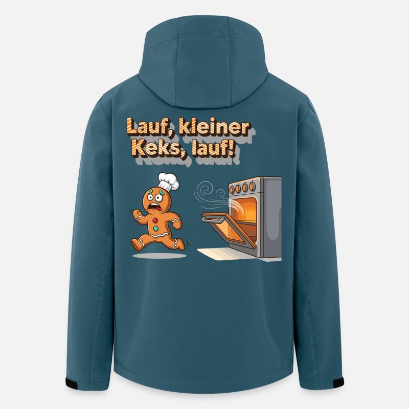 Lauf, kleiner Keks, lauf ! - Recycelte Männer Softshell-Jacke von Stanley/Stella - Dunkles Petrol