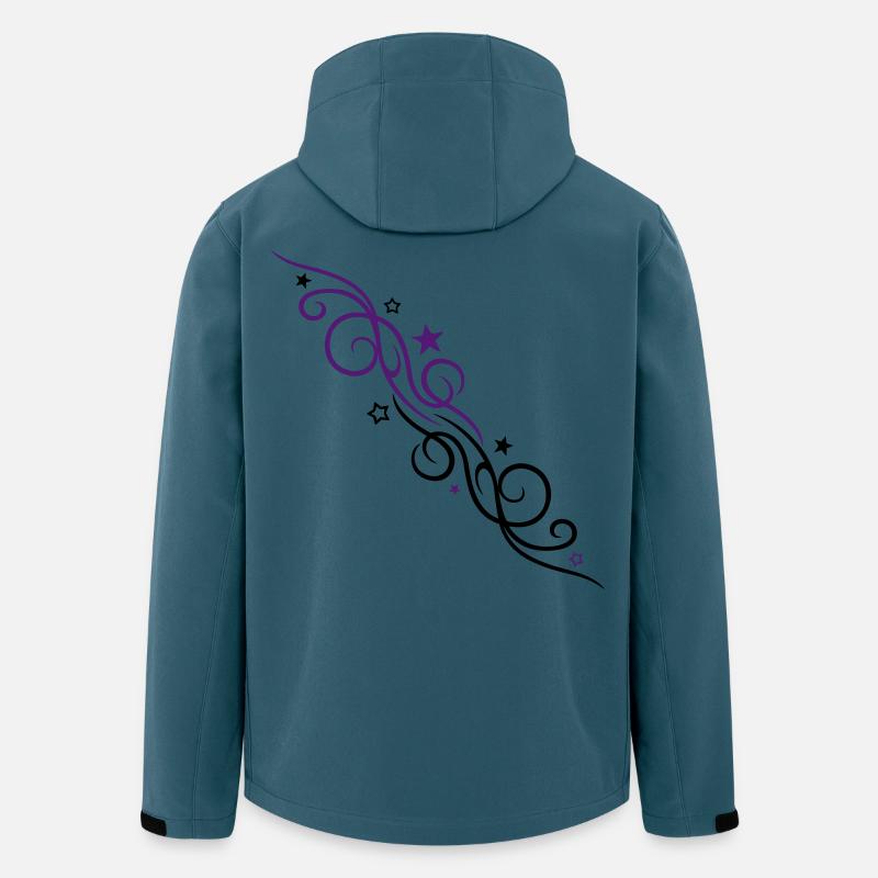 Sterne Ornament Tribal Design - Recycelte Männer Softshell-Jacke von Stanley/Stella - Dunkles Petrol