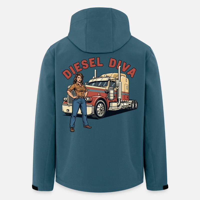 Diesel Diva - Recycelte Männer Softshell-Jacke von Stanley/Stella - Dunkles Petrol