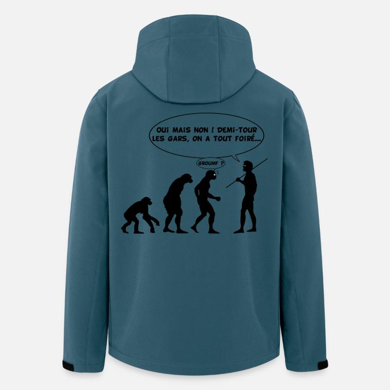 Evolutionsfehler (schwarz) - Recycelte Männer Softshell-Jacke von Stanley/Stella - Dunkles Petrol