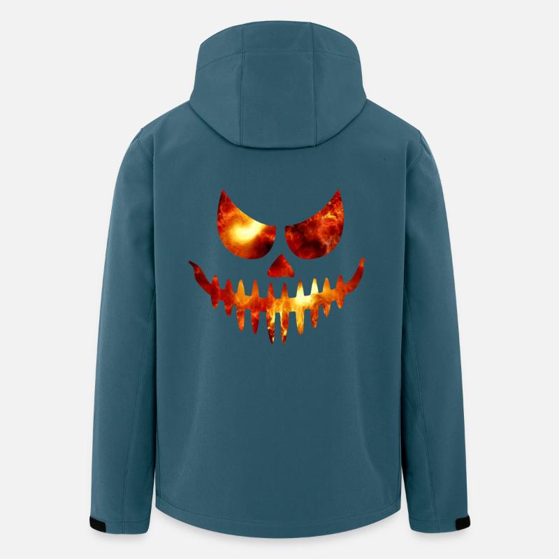 Flame Pumpkin – Brenne, wenn du kannst - Recycelte Männer Softshell-Jacke von Stanley/Stella - Dunkles Petrol