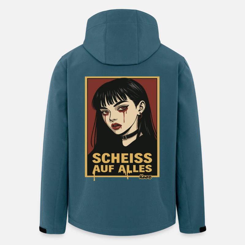 Fille gothique emo avec déclaration - Veste softshell homme en polyester recyclé Stanley/Stella - bleu pétrole foncé