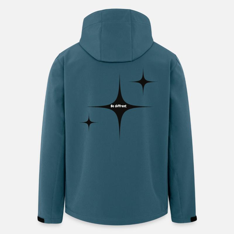 Sei anders Starburst Grafik - Recycelte Männer Softshell-Jacke von Stanley/Stella - Dunkles Petrol