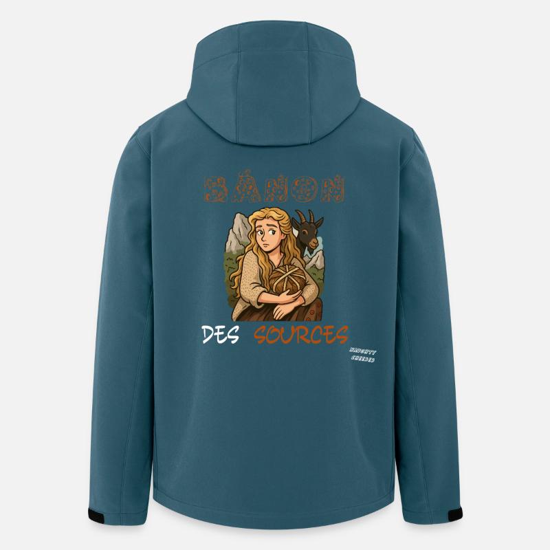 BANON_DES_SOURCES - Recycelte Männer Softshell-Jacke von Stanley/Stella - Dunkles Petrol