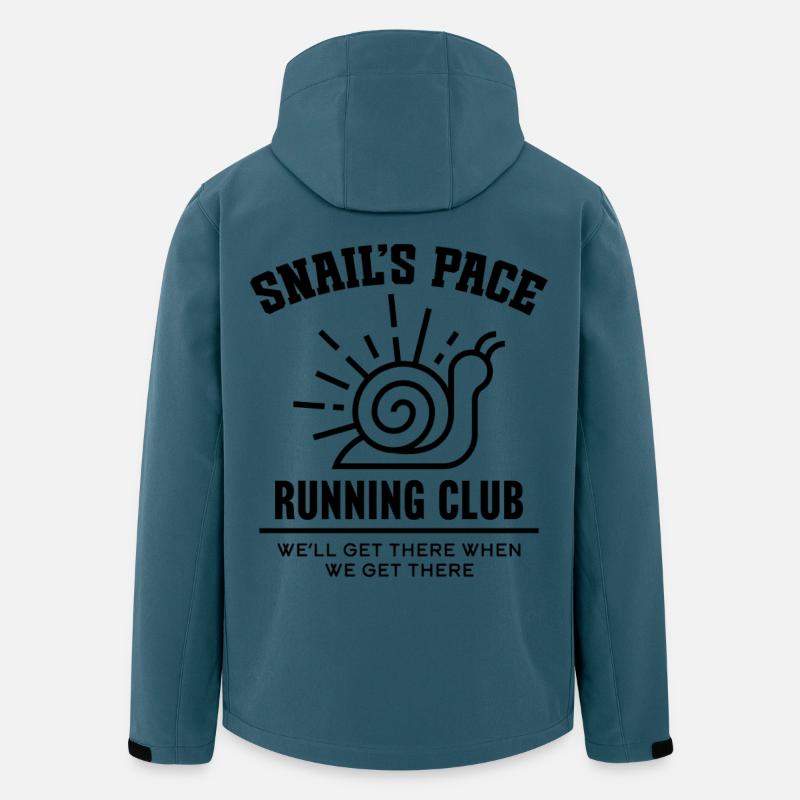 Club de course Snail’s Pace - Veste softshell homme en polyester recyclé Stanley/Stella - bleu pétrole foncé