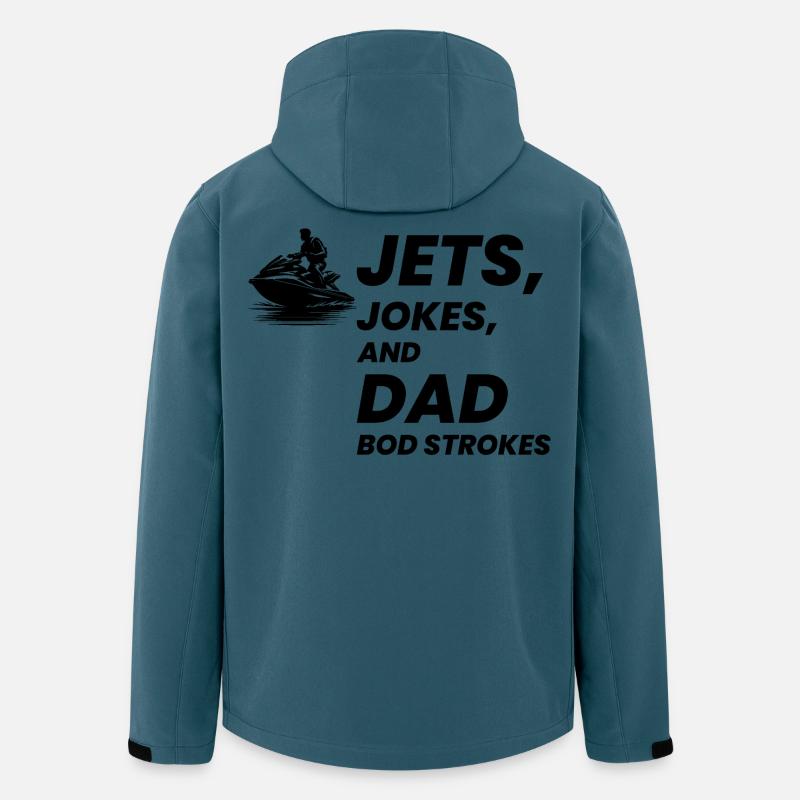 Lustiger Jetski Papa Bod Sommer - Recycelte Männer Softshell-Jacke von Stanley/Stella - Dunkles Petrol