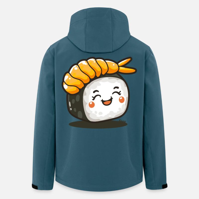 Sushi-Rolle mit Garnele - Recycelte Männer Softshell-Jacke von Stanley/Stella - Dunkles Petrol