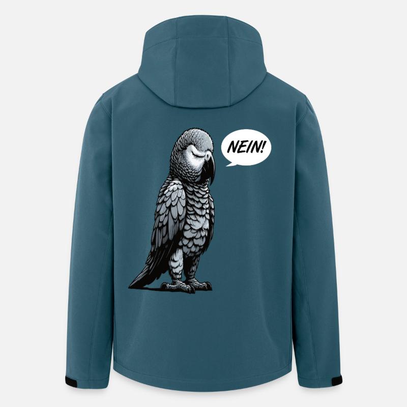 Aucun propriétaire de perroquet gris d'Afrique - Veste softshell homme en polyester recyclé Stanley/Stella - bleu pétrole foncé