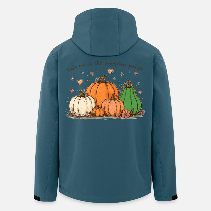 Kürbis Patch skurrile Illustration - Recycelte Männer Softshell-Jacke von Stanley/Stella - Dunkles Petrol