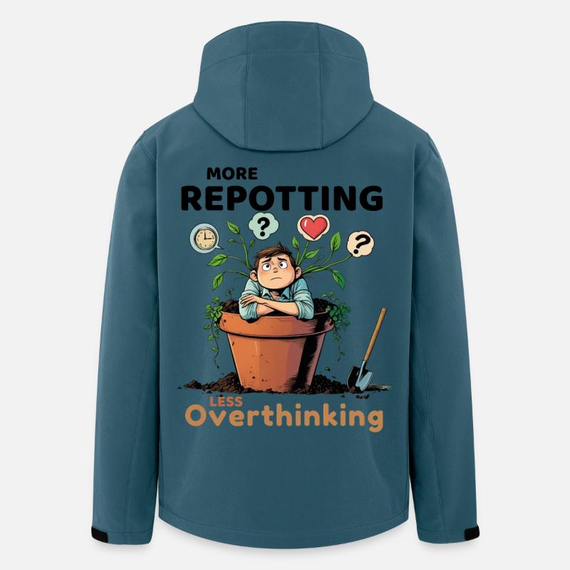 Overthinking? Time for repotting! - Men’s Recycled Softshell Jacket by Stanley/Stella - stargazer