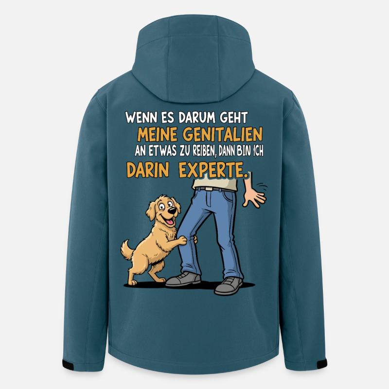 Reib-Experte Hund - Recycelte Männer Softshell-Jacke von Stanley/Stella - Dunkles Petrol