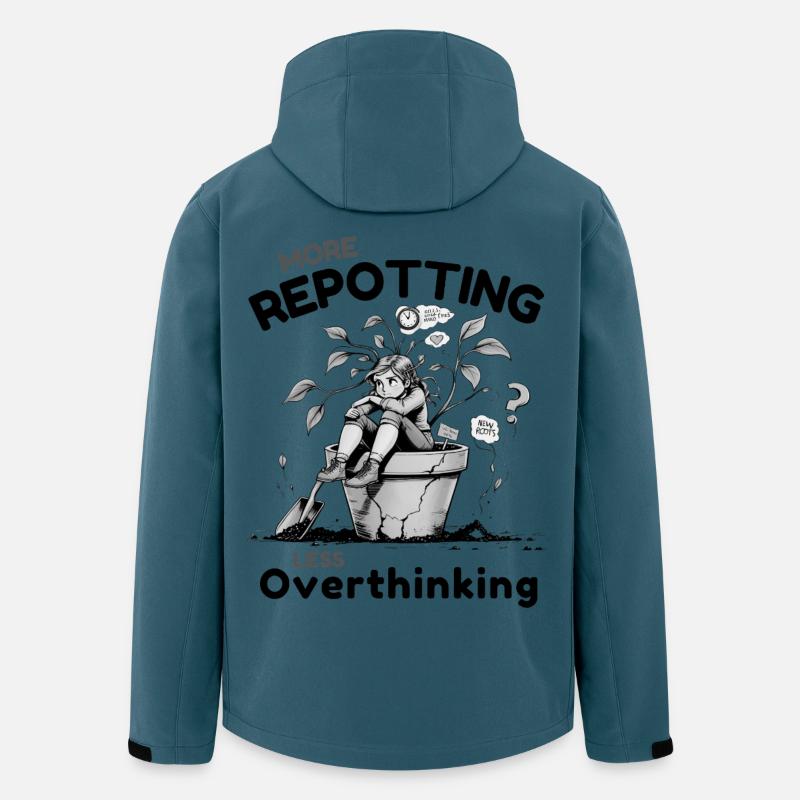 Overthinking? Zeit für’s Umtopfen! - Recycelte Männer Softshell-Jacke von Stanley/Stella - Dunkles Petrol