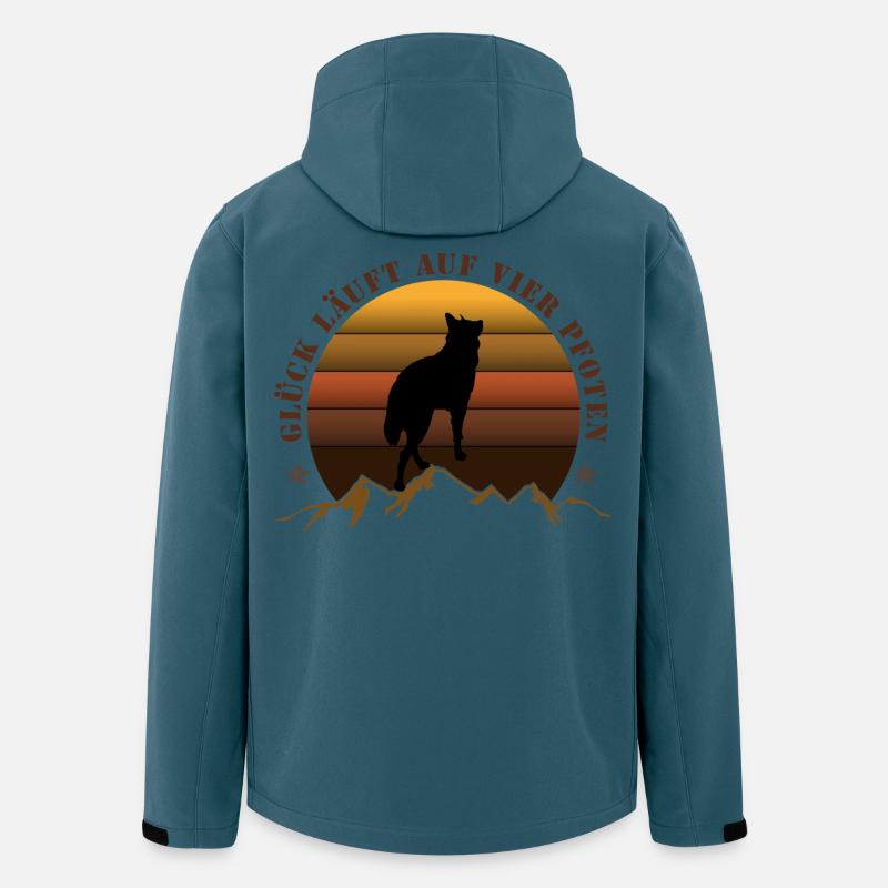 Evening wolf on mountain backdrop - Men’s Recycled Softshell Jacket by Stanley/Stella - stargazer