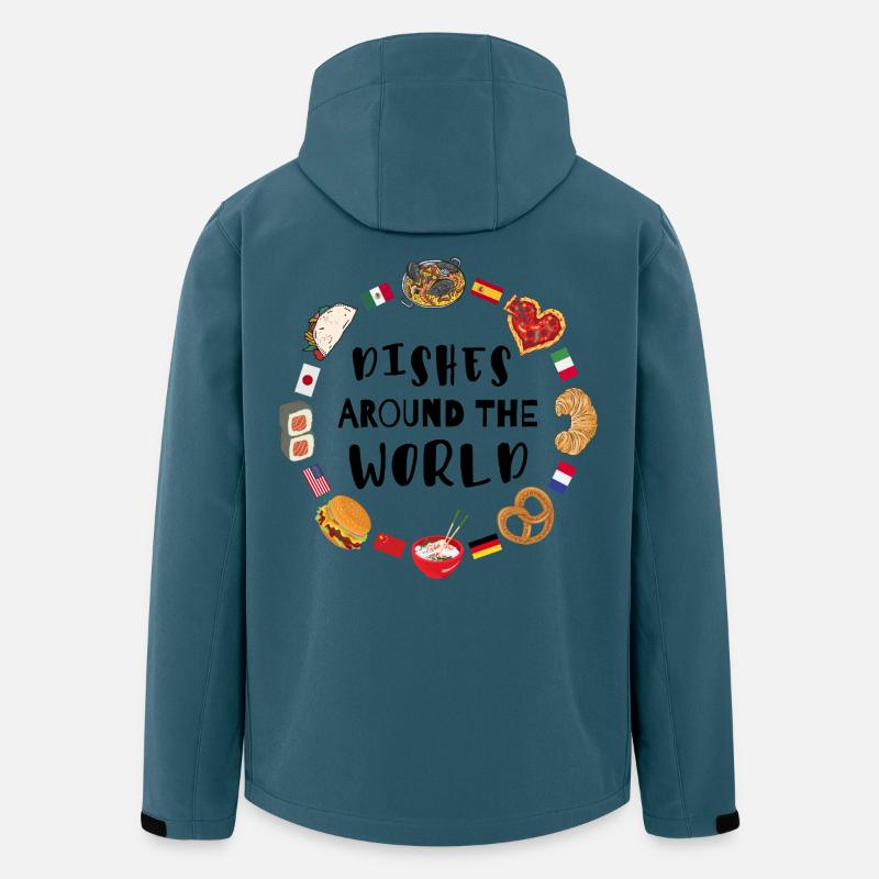 Gerichte rund um die Welt - Recycelte Männer Softshell-Jacke von Stanley/Stella - Dunkles Petrol