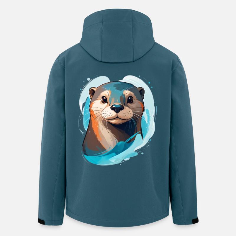 Otter in modern cartoon style - Men’s Recycled Softshell Jacket by Stanley/Stella - stargazer