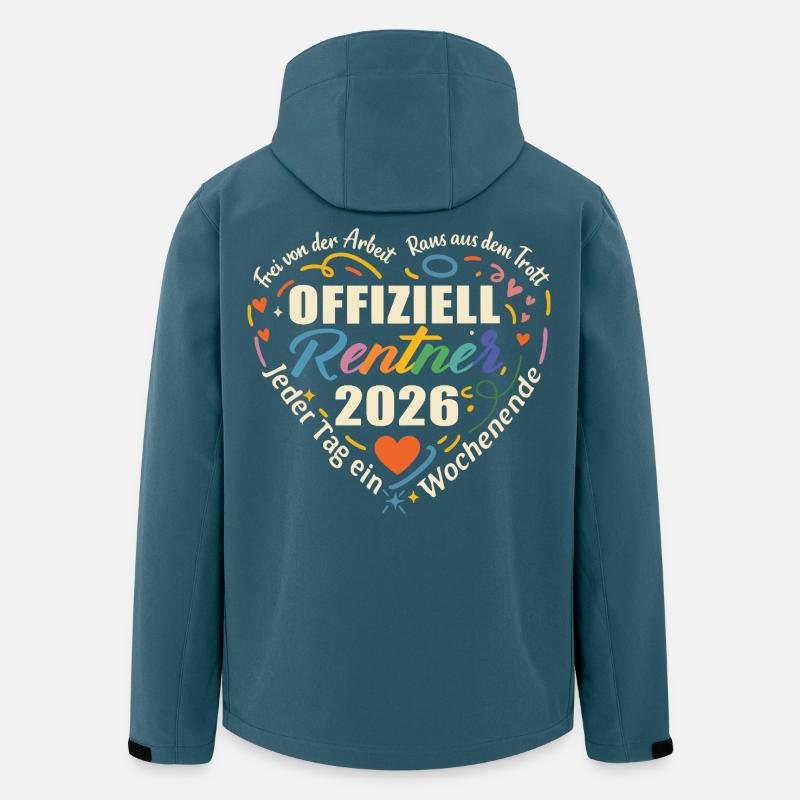 Official Pensioner 2026 Heart Design - Men’s Recycled Softshell Jacket by Stanley/Stella - stargazer