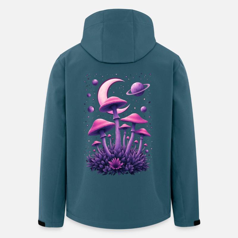 Mystical mushroom galaxy in neon look - Men’s Recycled Softshell Jacket by Stanley/Stella - stargazer