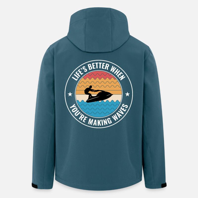 Life’s Better Jetski Making Waves  - Men’s Recycled Softshell Jacket by Stanley/Stella - stargazer