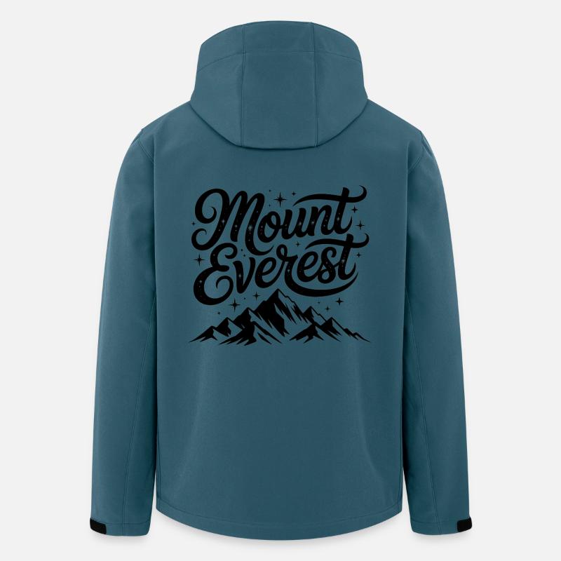 Mont Everest - Conception de souvenirs - Veste softshell homme en polyester recyclé Stanley/Stella - bleu pétrole foncé