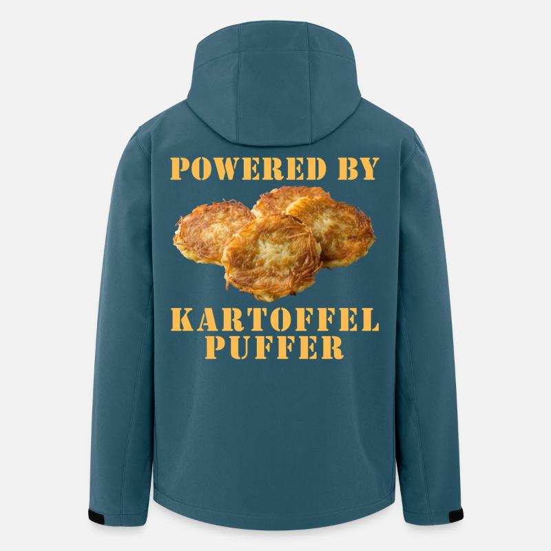 Powered by Kartoffelpuffer - Recycelte Männer Softshell-Jacke von Stanley/Stella - Dunkles Petrol