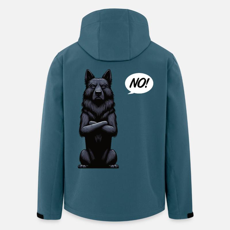 Pas de propriétaire de berger noir - Veste softshell homme en polyester recyclé Stanley/Stella - bleu pétrole foncé