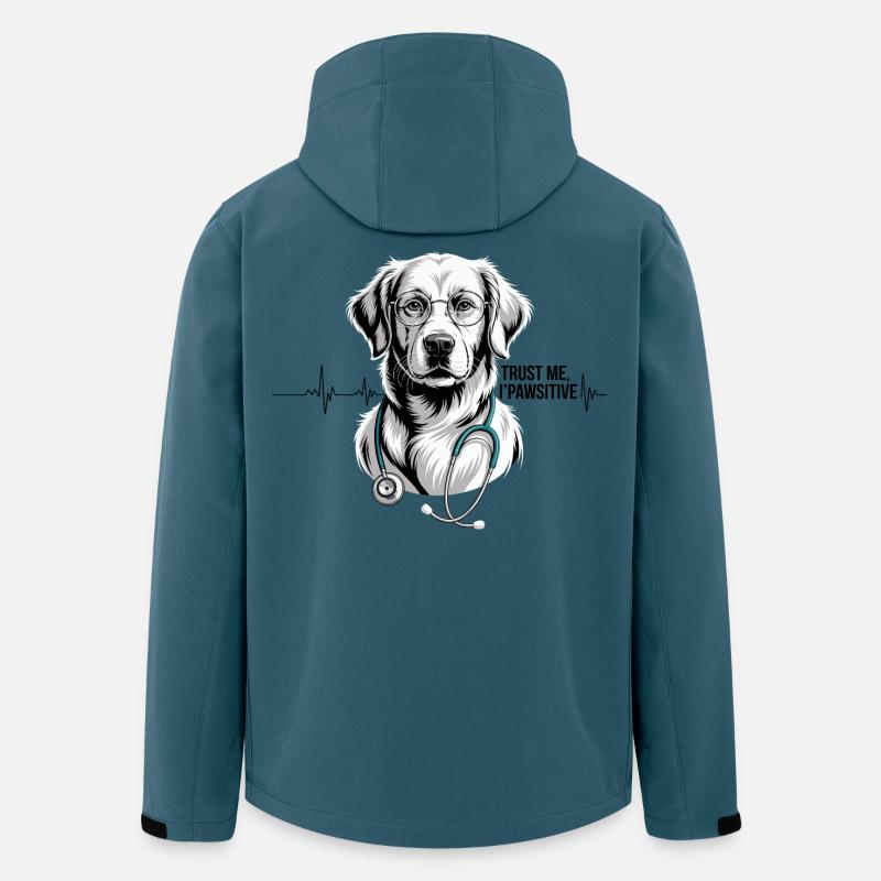 Arzt Hund - Recycelte Männer Softshell-Jacke von Stanley/Stella - Dunkles Petrol