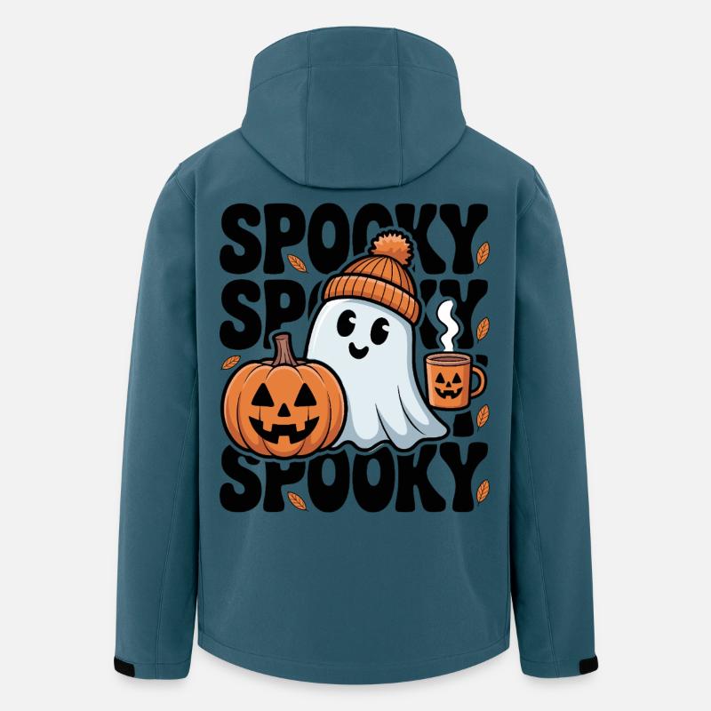 Halloween Spooky Ghost - Recycelte Männer Softshell-Jacke von Stanley/Stella - Dunkles Petrol