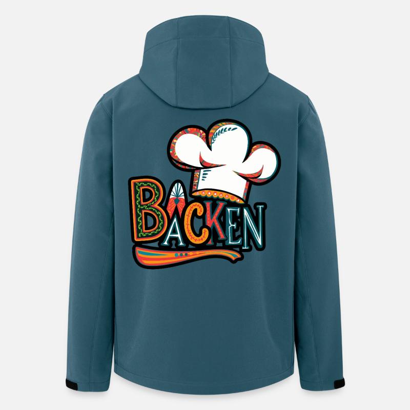 Bäcker Kochmütze Illustration - Recycelte Männer Softshell-Jacke von Stanley/Stella - Dunkles Petrol