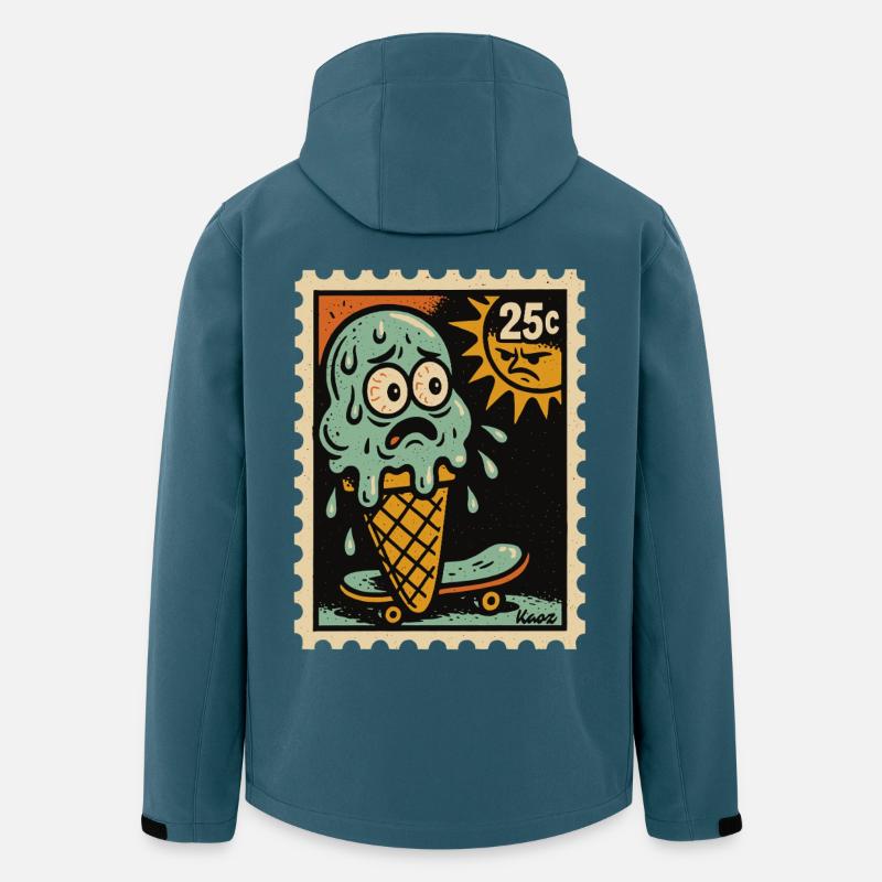 Melancholisches Eis und Sonnenstempel - Recycelte Männer Softshell-Jacke von Stanley/Stella - Dunkles Petrol