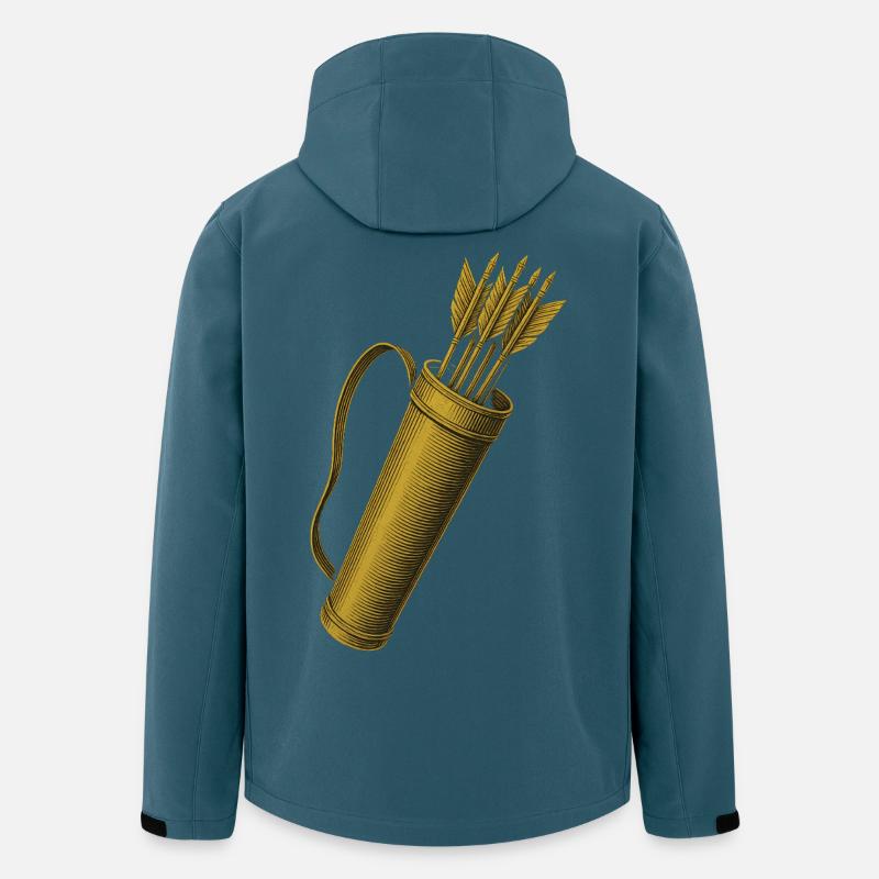 Bogenschießen Bogen Pfeil Köcher Bogenschütze - Recycelte Männer Softshell-Jacke von Stanley/Stella - Dunkles Petrol