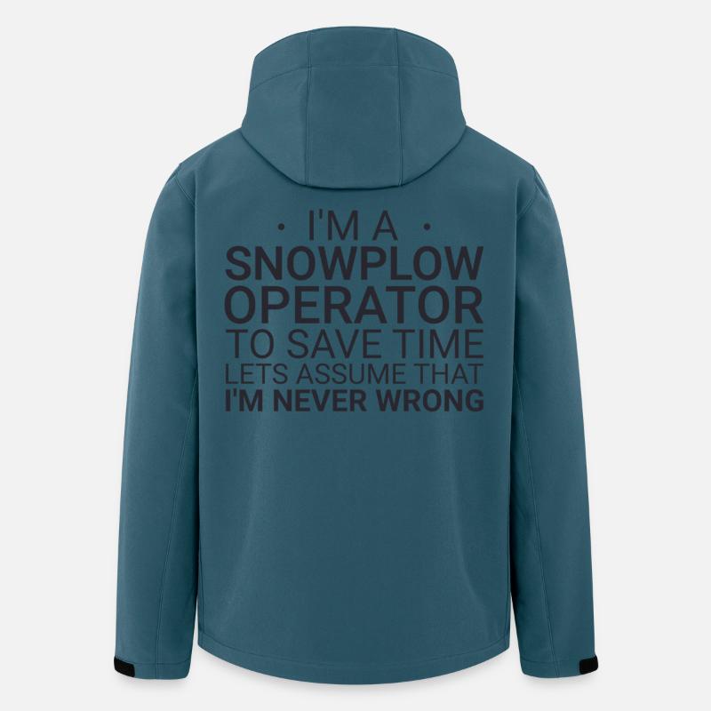 Snowplow Operator Never Wrong Schneepflugfahrer - Recycelte Männer Softshell-Jacke von Stanley/Stella - Dunkles Petrol