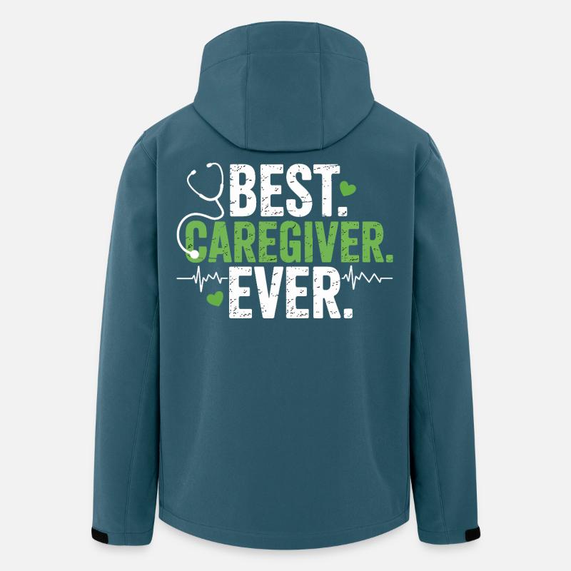 Best Caregiver Ever - Recycelte Männer Softshell-Jacke von Stanley/Stella - Dunkles Petrol