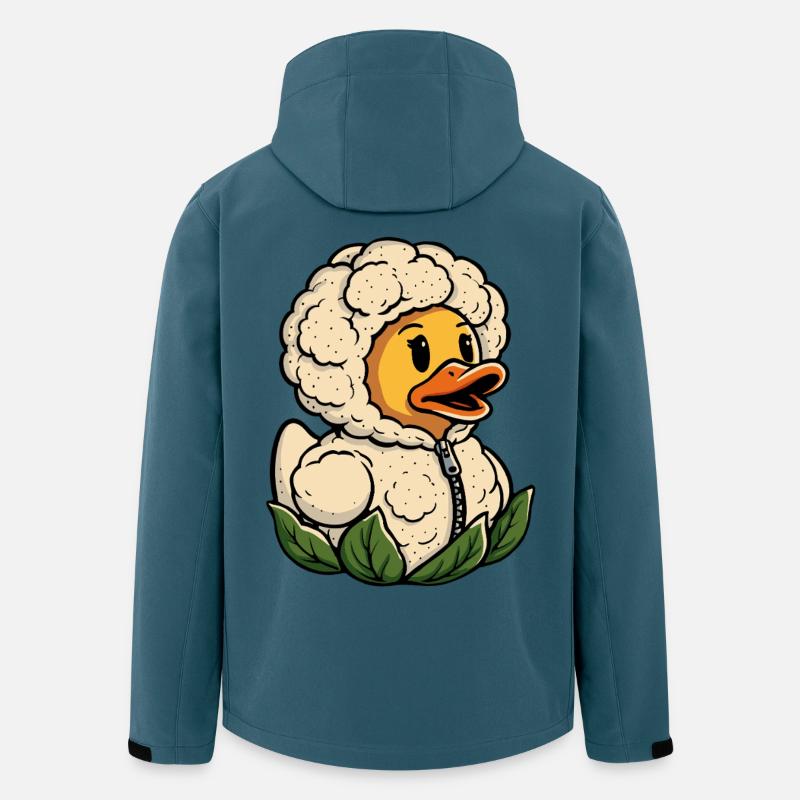 Blumenkohl Ente Gummiente Quietscheente Badeente  - Recycelte Männer Softshell-Jacke von Stanley/Stella - Dunkles Petrol