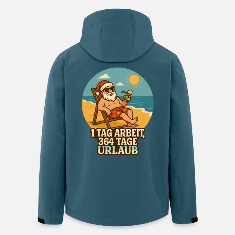 Traumjob: 1 Tag Arbeit, 364 Tage Urlaub - Recycelte Männer Softshell-Jacke von Stanley/Stella - Dunkles Petrol