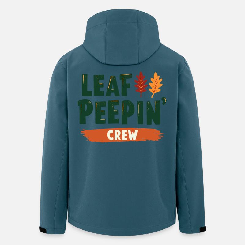 Leaf Peeping Crew Spruch Zitat - Recycelte Männer Softshell-Jacke von Stanley/Stella - Dunkles Petrol