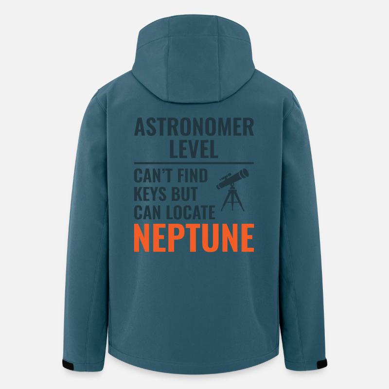 Planètes du système solaire Art spatial - Veste softshell homme en polyester recyclé Stanley/Stella - bleu pétrole foncé
