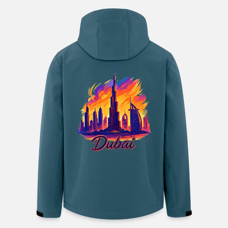 Dubai Golftiger Stadt Arabische Emirate Geschenk - Recycelte Männer Softshell-Jacke von Stanley/Stella - Dunkles Petrol