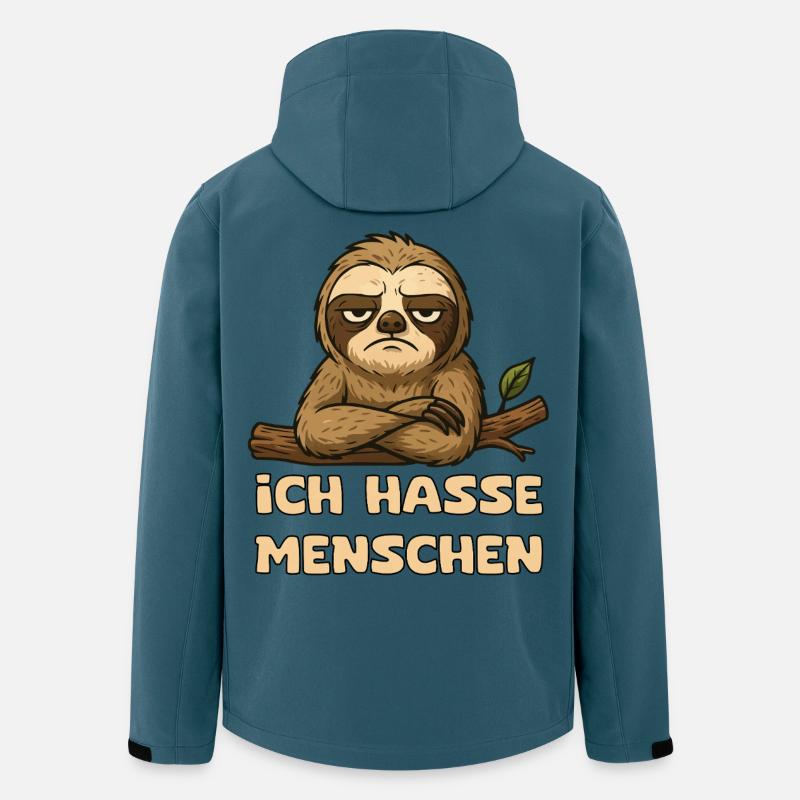 Humorous sloth saying with irony - Men’s Recycled Softshell Jacket by Stanley/Stella - stargazer