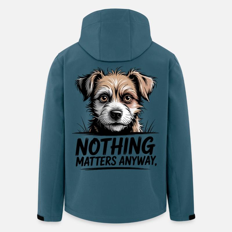 Lustiges Hundezitat - Recycelte Männer Softshell-Jacke von Stanley/Stella - Dunkles Petrol