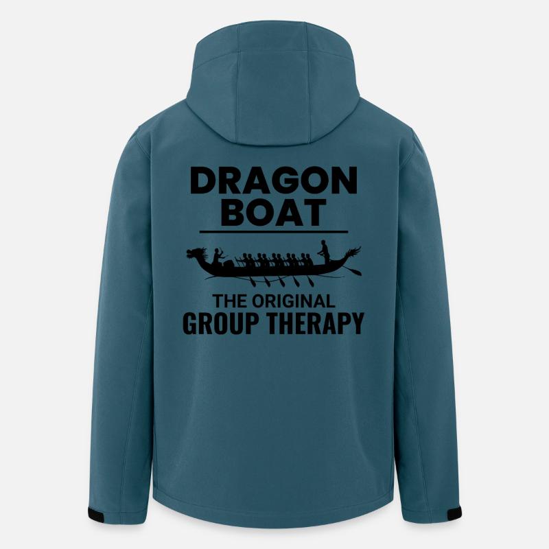 Drachenboot-Rennmannschaft - Recycelte Männer Softshell-Jacke von Stanley/Stella - Dunkles Petrol