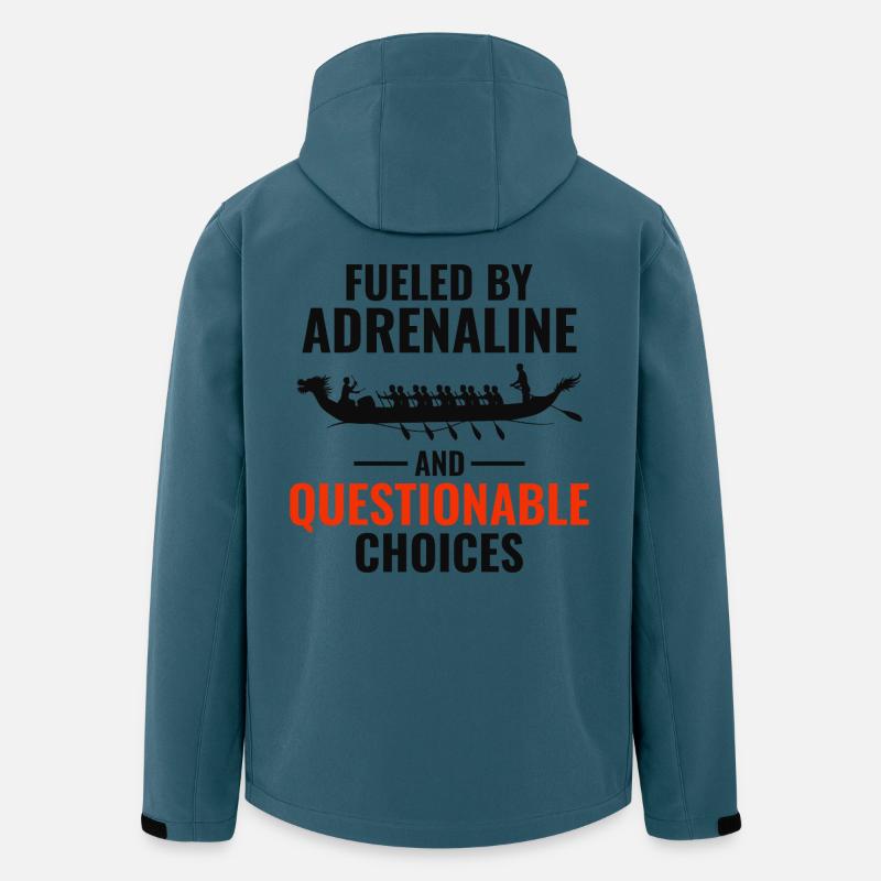 Angetrieben von Adrenalin-Entscheidungen - Recycelte Männer Softshell-Jacke von Stanley/Stella - Dunkles Petrol