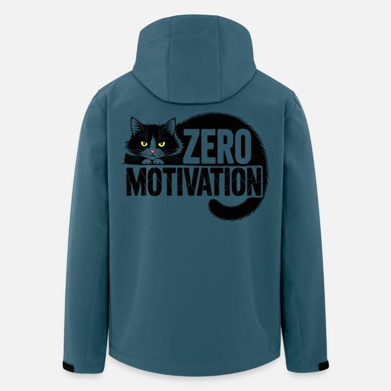 Null Motivation Katze - Recycelte Männer Softshell-Jacke von Stanley/Stella - Dunkles Petrol