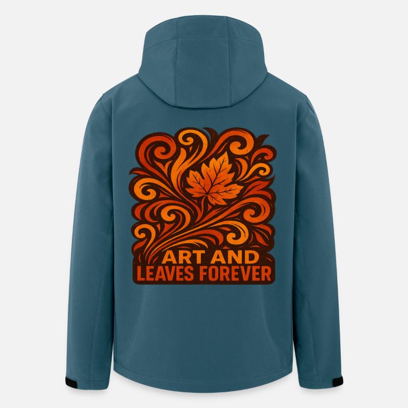 Abstrait Automne Herbst Herbstlich - Veste softshell homme en polyester recyclé Stanley/Stella - bleu pétrole foncé