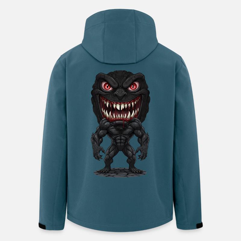 Ätzender Riesenghul Halloween - Recycelte Männer Softshell-Jacke von Stanley/Stella - Dunkles Petrol