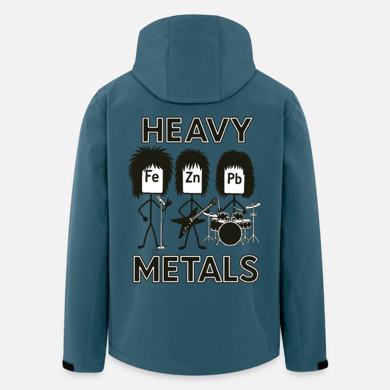 Schwermetaller Banddesign mit Elementen - Recycelte Männer Softshell-Jacke von Stanley/Stella - Dunkles Petrol