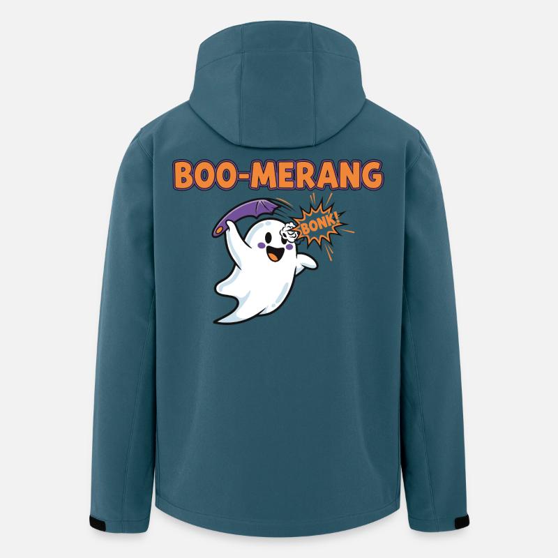 Halloween-Geist mit Boo Merang - Recycelte Männer Softshell-Jacke von Stanley/Stella - Dunkles Petrol