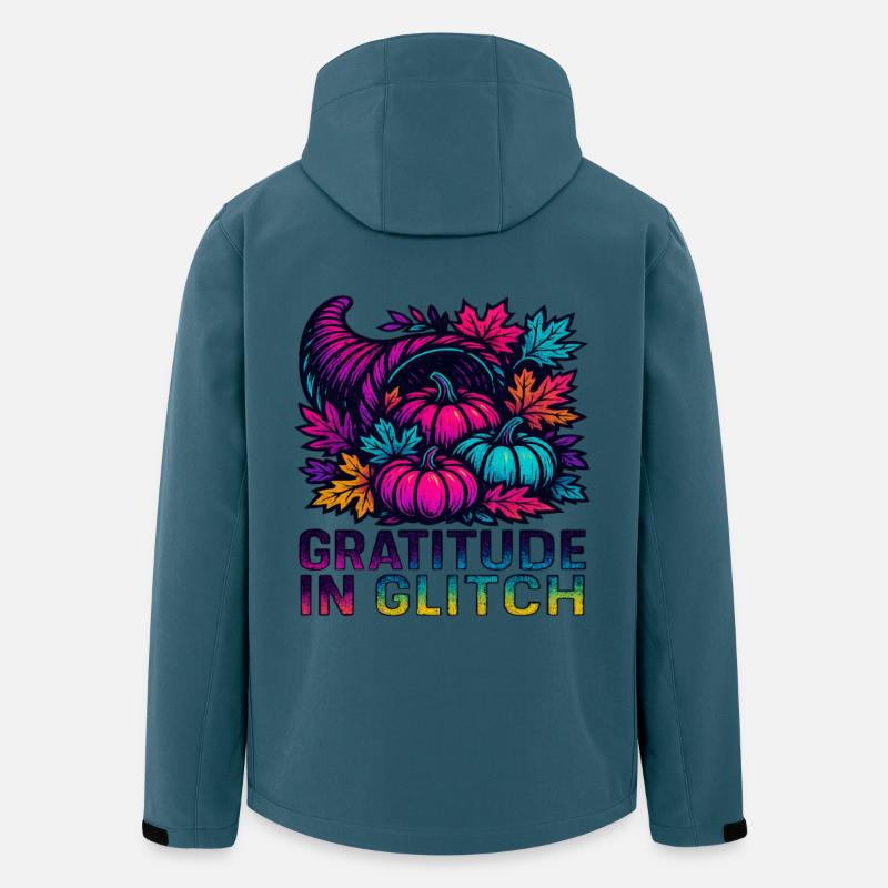 Glitchcore Thanksgiving - Recycelte Männer Softshell-Jacke von Stanley/Stella - Dunkles Petrol