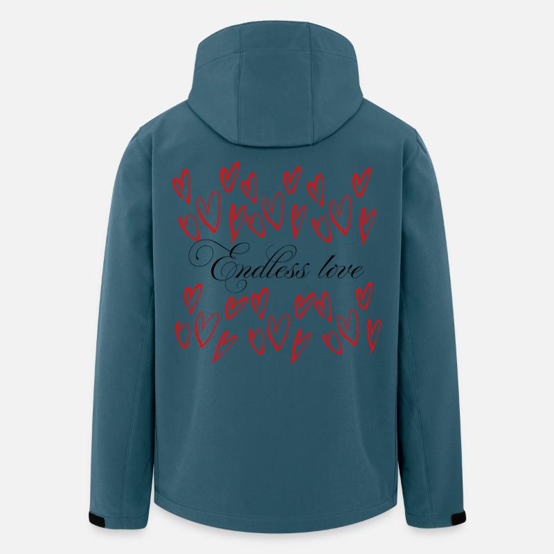 Amour sans fin - Coup de cœur - Veste softshell homme en polyester recyclé Stanley/Stella - bleu pétrole foncé