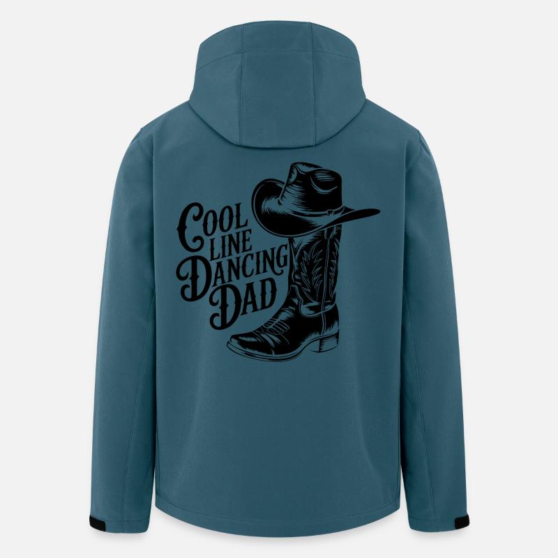 Linedance Papa tanzt Line Dance - Recycelte Männer Softshell-Jacke von Stanley/Stella - Dunkles Petrol