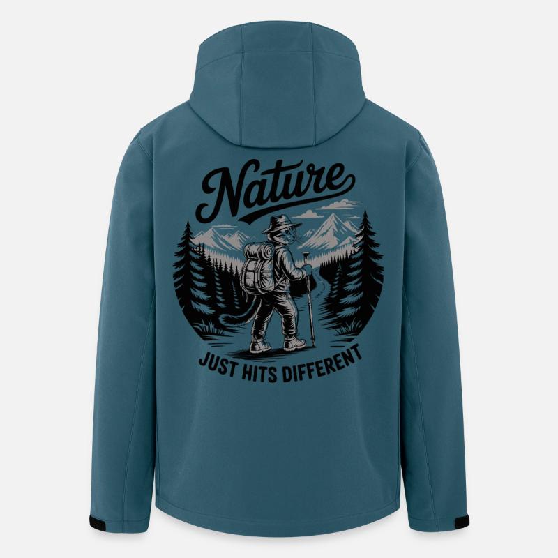 Wanderer in der Bergwildnis - Recycelte Männer Softshell-Jacke von Stanley/Stella - Dunkles Petrol